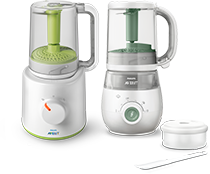 Gama de produse Philips Avent- aparate de gătit cu abur și seturi de hrănire pentru bebeluși