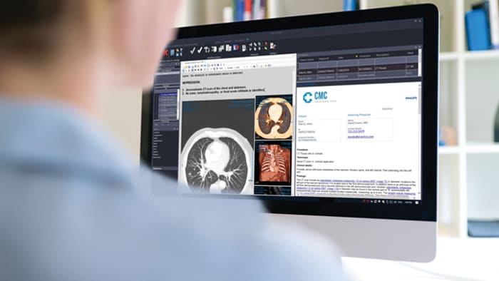 Radiologist working from home