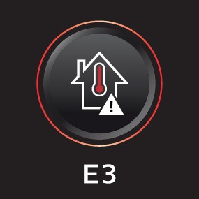 E3, indicaţie temperatură prea ridicată
