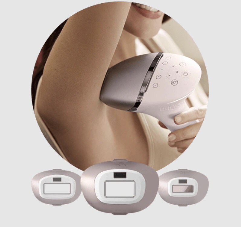 women using epilator