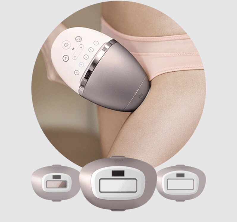 women using epilator