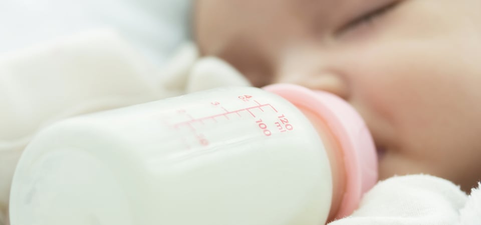 Baby drinking milk