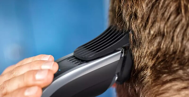 men trimming hair