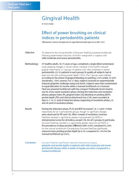 Sonicare broșură studii clinice 5