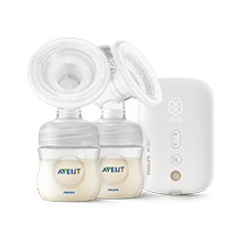 Pompă de sân electrică dublă şi protecţii de sân Philips Avent Comfort